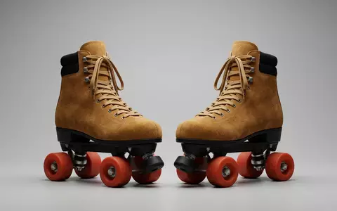 Fotorealistische Studioaufnahme von Rollschuhe zum Thema Sure-Grip Boardwalk Outdoor Rollschuhe, klare Lichtfuehrung - Foto: THN