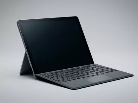 Fotorealistische Studioaufnahme von Tablet zum Thema Microsoft Surface Pro 11, klare Lichtfuehrung - Foto: THN
