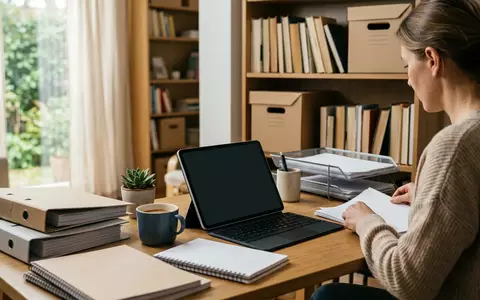 Fotorealistische Aufnahme von Tablet am Schreibtisch zum Thema Microsoft Surface Pro 11, natuerliches Licht - Foto: THN