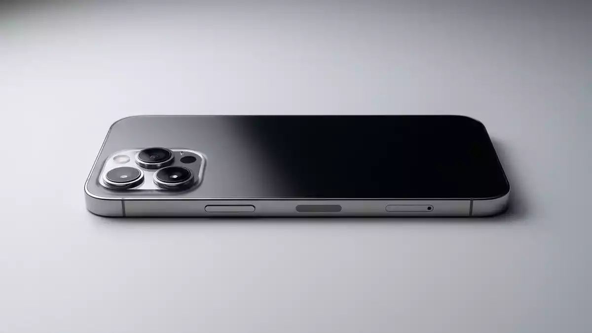 Fotorealistische Studioansicht von Smartphone in neutraler Produktdarstellung, neutral