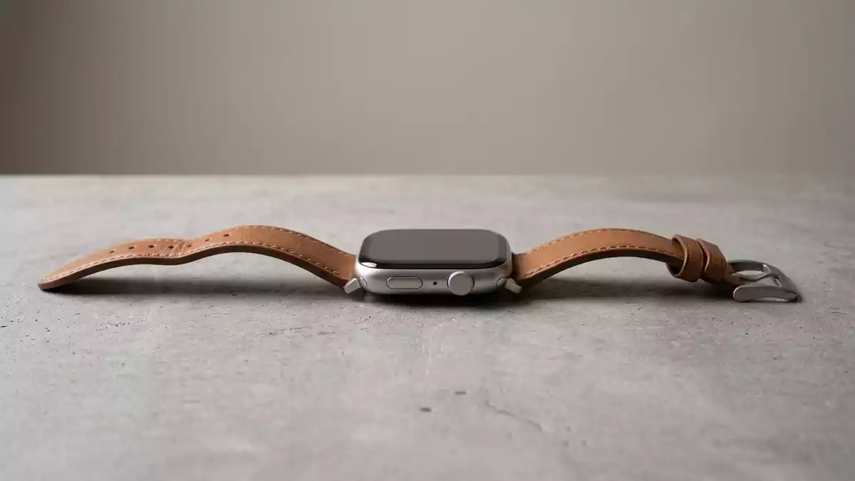 Fotorealistische Studioansicht von Smartwatch in neutraler Produktdarstellung, neutral