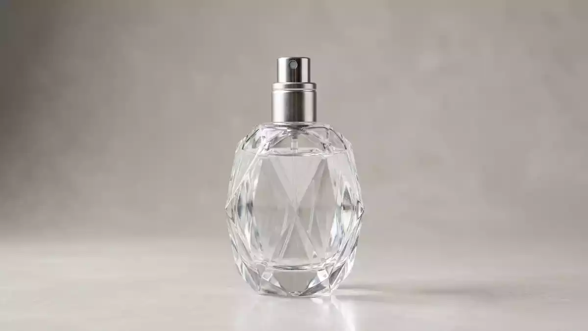 Fotorealistische Studioansicht von Eau de Cologne in neutraler Produktdarstellung