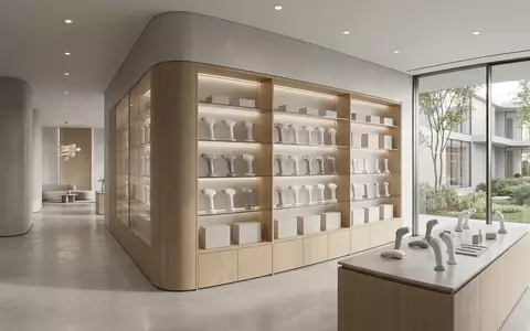 Architektur-Render im Koerperpflegegeschaeft mit Haarentferner zum Thema Philips Lumea 9900 IPL, neutrales Tageslicht - Foto: THN