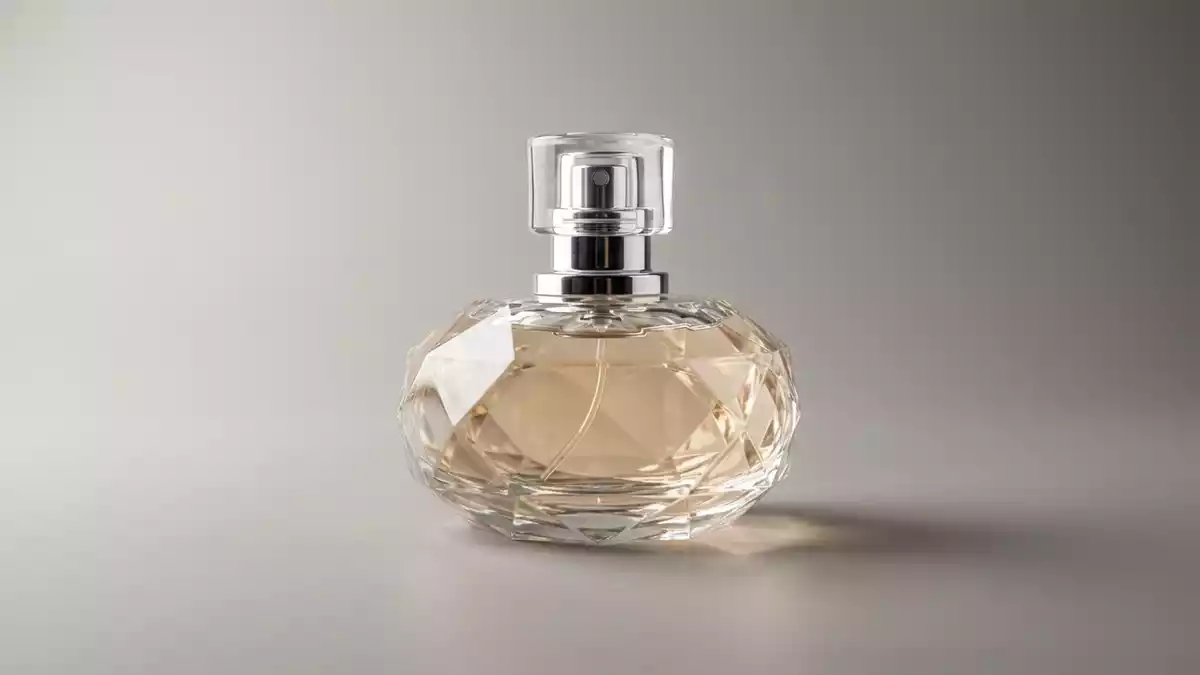 Fotorealistische Studioansicht von Parfuem in neutraler Produktdarstellung, neutral