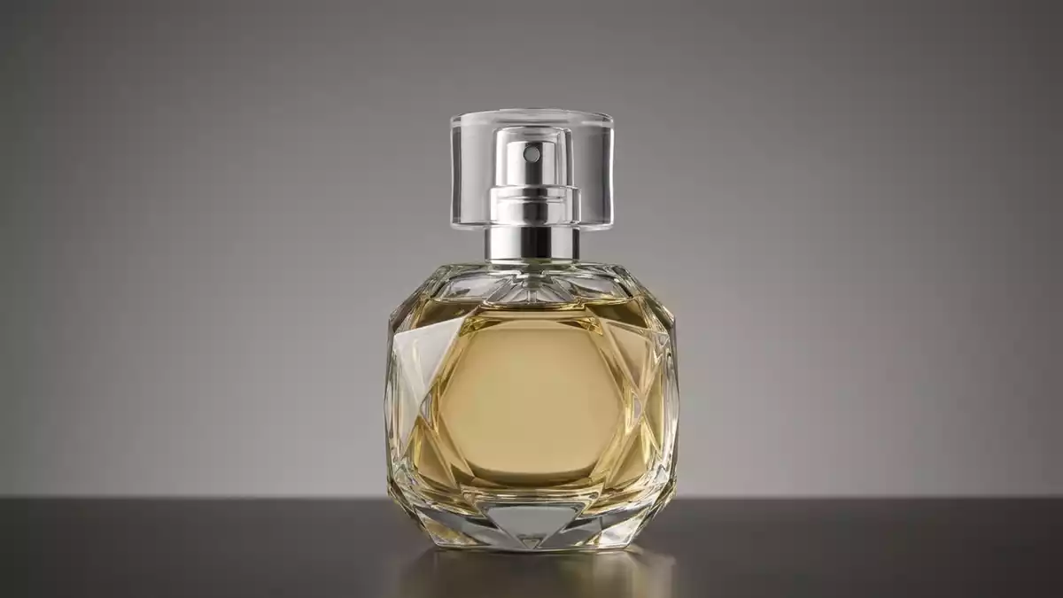 Fotorealistische Studioansicht von Parfuem in neutraler Produktdarstellung, neutral
