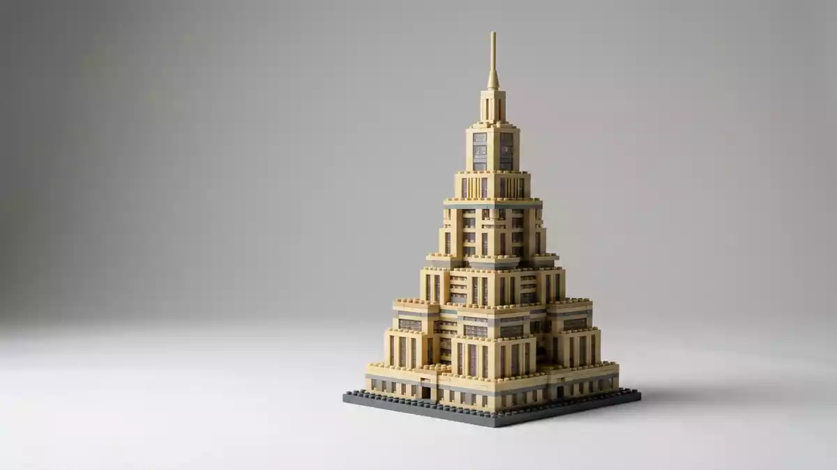 Fotorealistische Studioansicht von Miniaturbausatz in neutraler Produktdarstellung