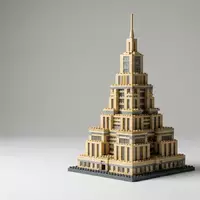 Fotorealistische Studioaufnahme von Miniaturbausatz zum Thema Nanoblock Mini Collection Eiffelturm, klare Lichtfuehrung - Foto: THN