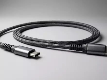 Fotorealistische Studioaufnahme von Ladekabel zum Thema Native Union Belt Kabel, klare Lichtfuehrung - Foto: THN
