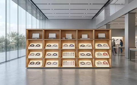 Architektur-Render im Elektronikfachgeschaeft mit Ladekabel zum Thema Native Union Belt Kabel, neutrales Tageslicht - Foto: THN