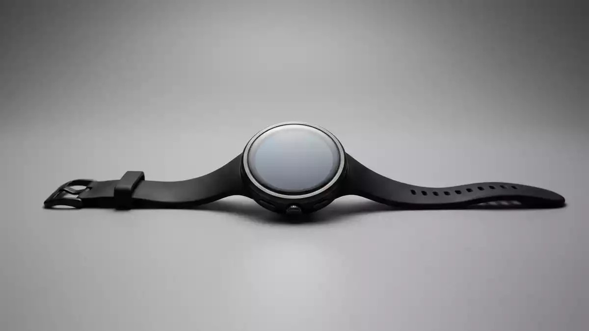 Fotorealistische Studioansicht von Smartwatch in neutraler Produktdarstellung, neutral