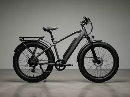 Fotorealistische Studioaufnahme von Elektrofahrrad zum Thema Himiway Cruiser E-Bike Fat, klare Lichtfuehrung - Foto: THN