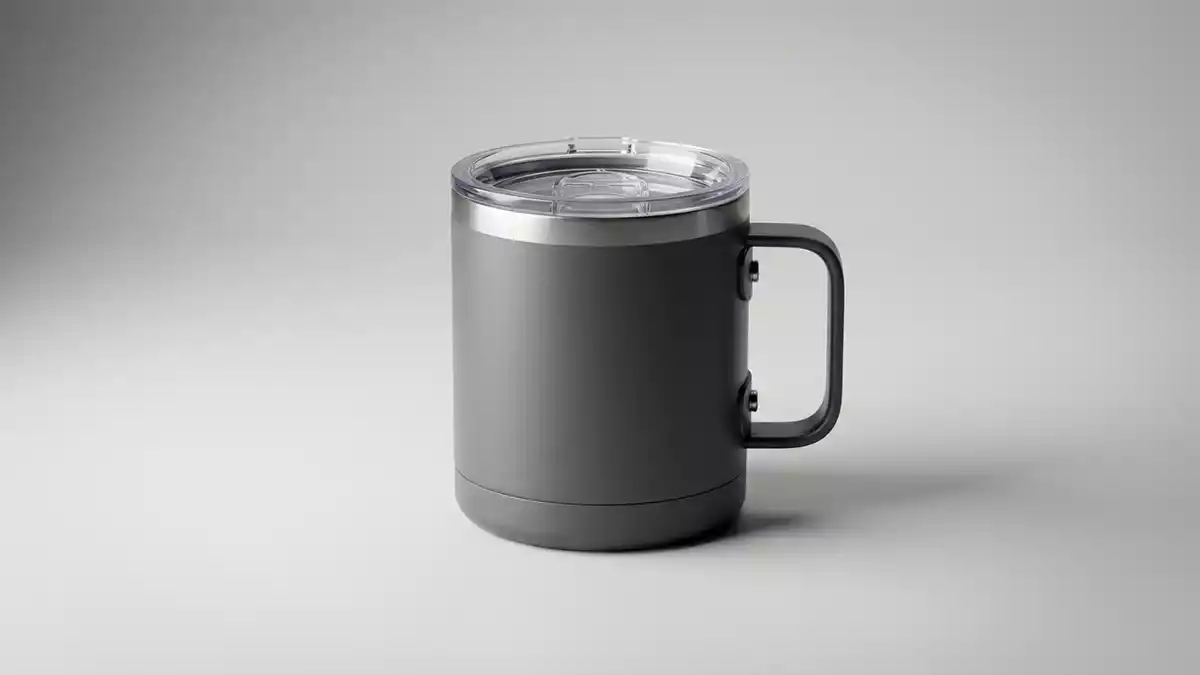 Fotorealistische Studioansicht von Trinkbecher in neutraler Produktdarstellung