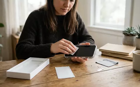 Fotorealistische Aufnahme von Smartphonehuelle am Schreibtisch zum Thema ESR MagSafe Hülle iPhone, natuerliches Licht - Foto: THN