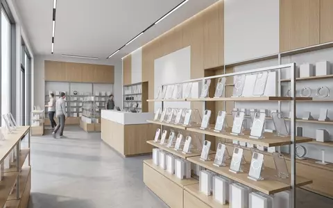 Architektur-Render im Mobilgeraete Handel mit Smartphonehuelle zum Thema ESR MagSafe Hülle iPhone, neutrales Tageslicht - Foto: THN