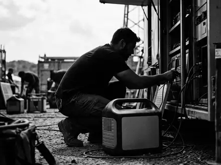 Schwarzweiss-Reportage mit Tragbare Powerstation zum Thema Jackery Explorer 1000 v2, hoher Kontrast - Foto: THN