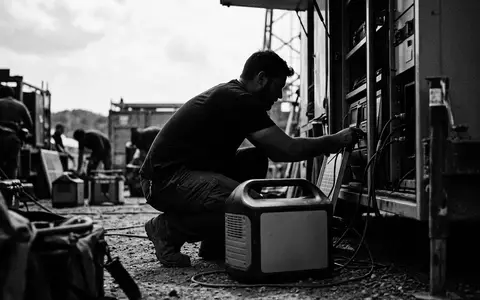 Schwarzweiss-Reportage mit Tragbare Powerstation zum Thema Jackery Explorer 1000 v2, hoher Kontrast - Foto: THN