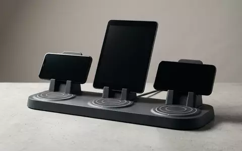 Fotorealistische Studioaufnahme von Ladestation zum Thema Belkin BoostCharge Pro MagSafe, klare Lichtfuehrung - Foto: THN