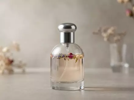 Fotorealistische Studioaufnahme von Eau de Cologne zum Thema Jo Malone Peony &, klare Lichtfuehrung - Foto: THN