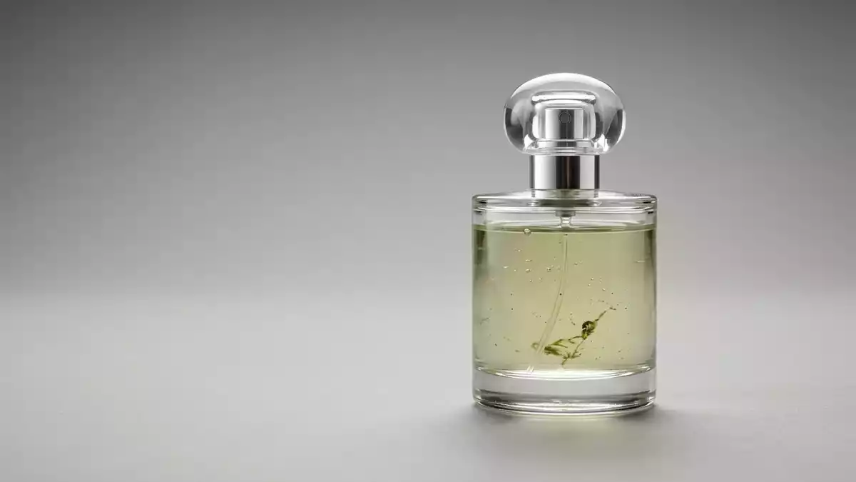 Fotorealistische Studioansicht von Eau de Cologne in neutraler Produktdarstellung