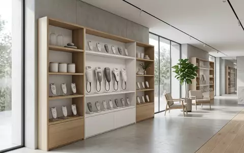 Architektur-Render im Kosmetikgeschaeft mit Epilierer zum Thema Braun Silk-épil 3 3-270, neutrales Tageslicht - Foto: THN