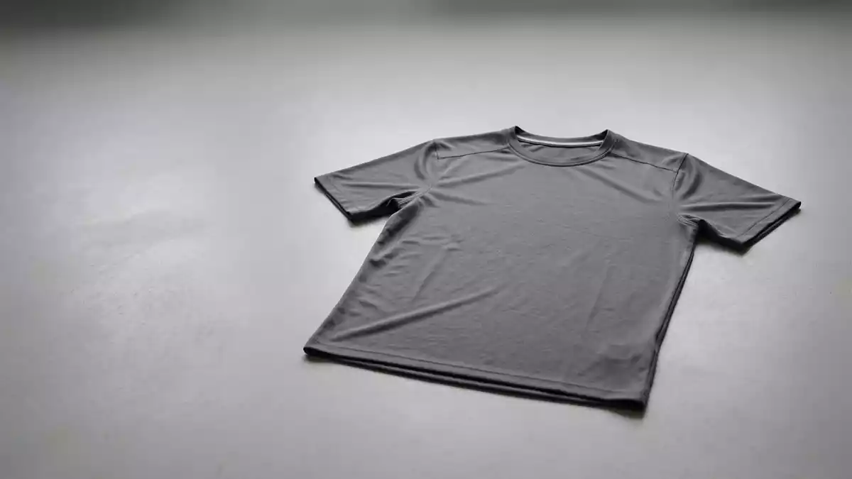Fotorealistische Studioansicht von Sportshirt in neutraler Produktdarstellung, neutral