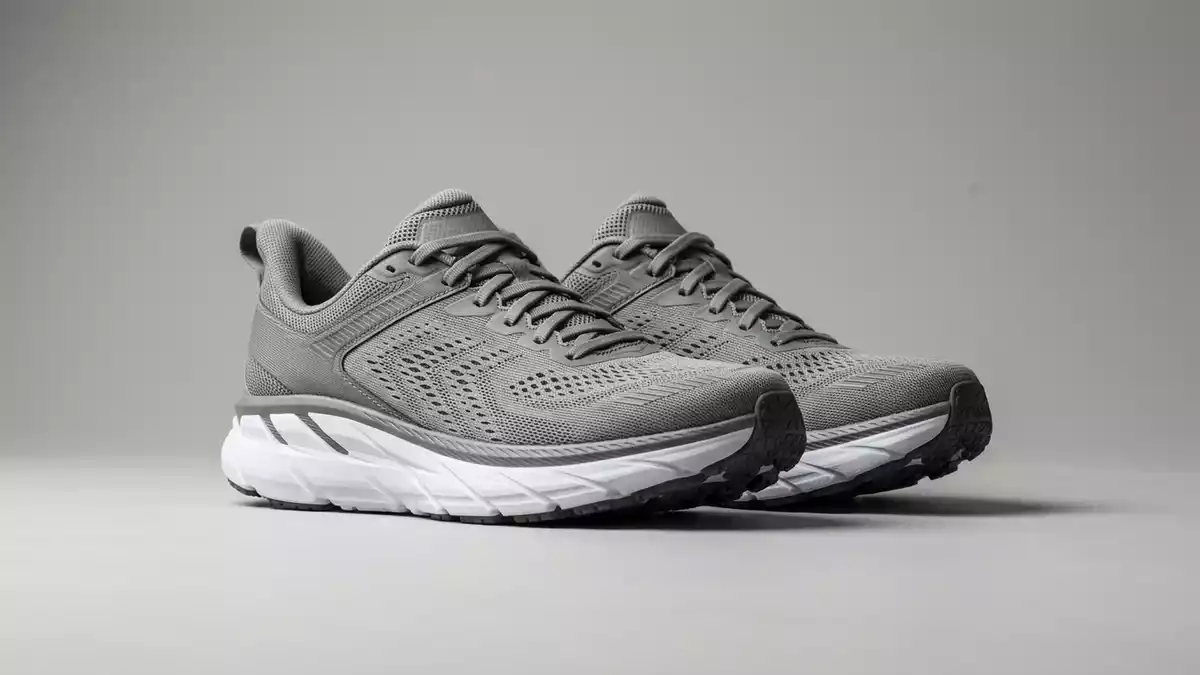 Fotorealistische Studioansicht von Laufschuhe in neutraler Produktdarstellung, neutral