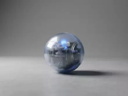 Fotorealistische Studioaufnahme von Programmierbarer Roboterball zum Thema Sphero Mini Activity Kit, klare Lichtfuehrung - Foto: THN