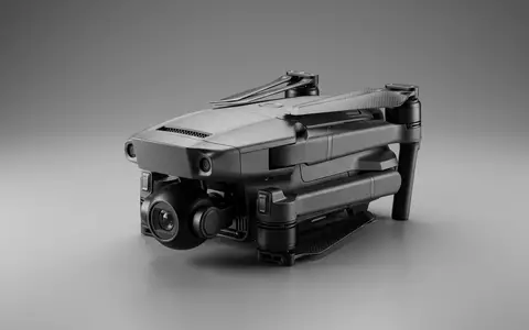 Fotorealistische Studioaufnahme von Kameradrohne zum Thema DJI Flip, klare Lichtfuehrung, sachlich dargestellt - Foto: THN