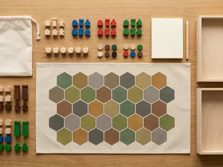 Flatlay-Arrangement rund um Strategiespiel zum Thema Risiko, weiches Oberlicht, sachlich dargestellt, markenneutral - Foto: THN