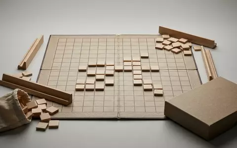 Fotorealistische Studioaufnahme von Wortspiel zum Thema Scrabble Original Brettspiel, klare Lichtfuehrung, sachlich dargestellt - Foto: THN