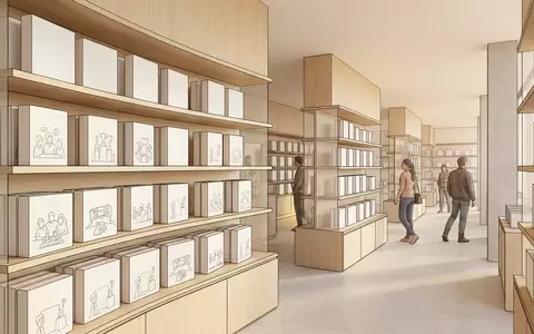 Architektur-Render im Spielzeuggeschaeft mit Quizspiel zum Thema Trivial Pursuit Master Edition, neutrales Tageslicht - Foto: THN
