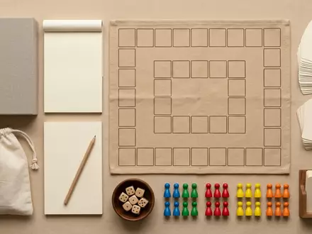 Flatlay-Arrangement rund um Quizspiel zum Thema Trivial Pursuit Master Edition, weiches Oberlicht - Foto: THN