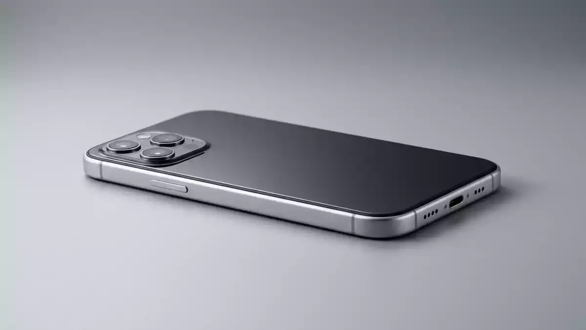Fotorealistische Studioansicht von Smartphone in neutraler Produktdarstellung, neutral