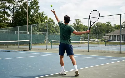 Fotorealistische Aufnahme von Tennisschlaeger auf dem Tennisplatz zum Thema Head Radical MP 2023, natuerliches Licht - Foto: THN