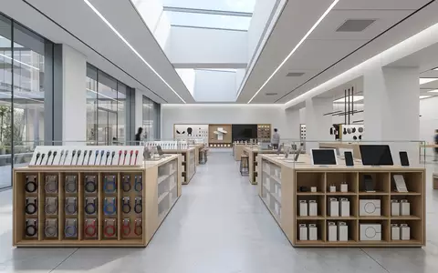 Architektur-Render im Elektronikgeschaeft mit Ladekabel zum Thema UGREEN USB-A auf USB-C, neutrales Tageslicht - Foto: THN