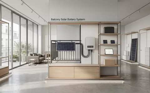 Architektur-Render im Energiefachgeschaeft mit Balkonsolarspeicher zum Thema Anker SOLIX Solarbank 2, neutrales Tageslicht - Foto: THN