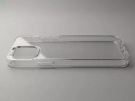 Fotorealistische Studioaufnahme von Smartphonehuelle zum Thema OtterBox Symmetry Clear Hülle, klare Lichtfuehrung - Foto: THN