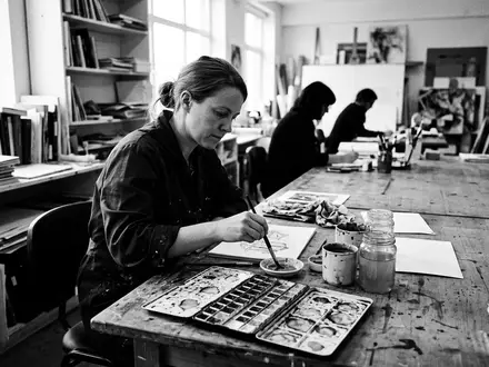 Schwarzweiss-Reportage mit Aquarell Set zum Thema Faber-Castell Creative Studio Aquarell-Set, hoher Kontrast - Foto: THN