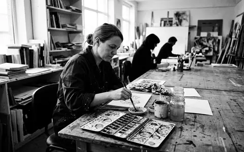 Schwarzweiss-Reportage mit Aquarell Set zum Thema Faber-Castell Creative Studio Aquarell-Set, hoher Kontrast - Foto: THN