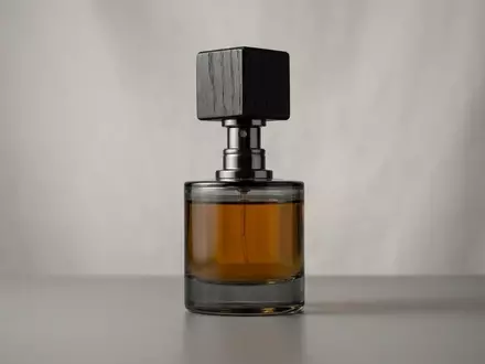 Fotorealistische Studioaufnahme von Eau de Parfum zum Thema Tom Ford Oud Wood, klare Lichtfuehrung - Foto: THN