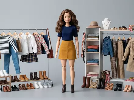 Fotorealistische Studioaufnahme von Modepuppe zum Thema Barbie Fashionistas Puppe, klare Lichtfuehrung, sachlich dargestellt - Foto: THN