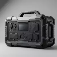 Fotorealistische Studioaufnahme von Powerstation zum Thema Growatt INFINITY 1500 Powerstation, klare Lichtfuehrung - Foto: THN