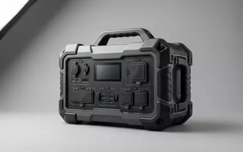 Fotorealistische Studioaufnahme von Powerstation zum Thema Growatt INFINITY 1500 Powerstation, klare Lichtfuehrung - Foto: THN