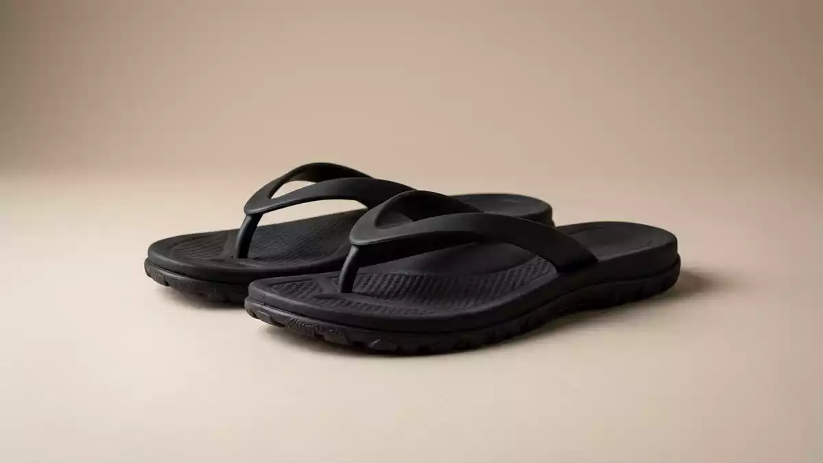Fotorealistische Studioansicht von Damen-Sandalen in neutraler Produktdarstellung