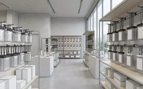 Architektur-Render im Reisezubehoergeschaeft mit Handyhuelle zum Thema YOSH Wasserdichte Handyhülle 2er, neutrales Tageslicht - Foto: THN