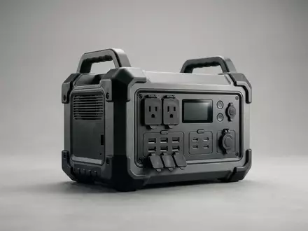 Fotorealistische Studioaufnahme von Powerstation zum Thema Zendure SuperBase Pro 2000, klare Lichtfuehrung - Foto: THN