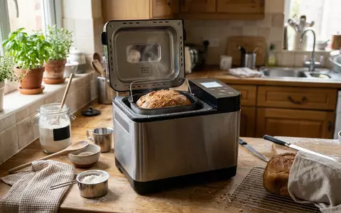 Fotorealistische Aufnahme von Brotbackautomat in der Kueche zum Thema Unold 58915 Backmeister Brotbackautomat, natuerliches Licht - Foto: THN