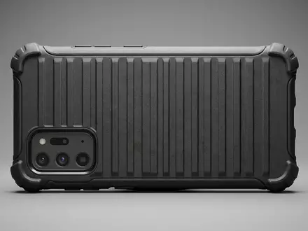 Fotorealistische Studioaufnahme von Telefonschutzhulle zum Thema Spigen Rugged Armor Hülle, klare Lichtfuehrung - Foto: THN