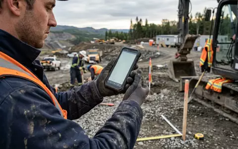 Fotorealistische Aufnahme von Telefonschutzhulle bei der Feldarbeit zum Thema Spigen Rugged Armor Hülle, natuerliches Licht - Foto: THN