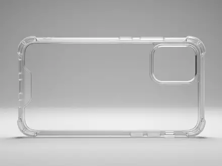 Fotorealistische Studioaufnahme von Telefonschutzhulle zum Thema Spigen Ultra Hybrid Hülle, klare Lichtfuehrung - Foto: THN